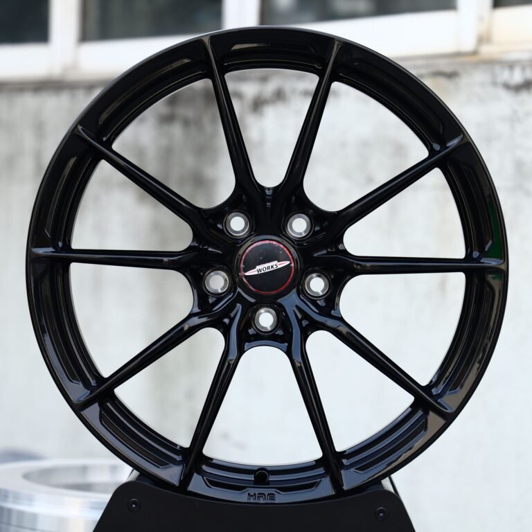 Mini Cooper wheels – Gloss Black 10-Spoke (Mini OEM-Style), front view