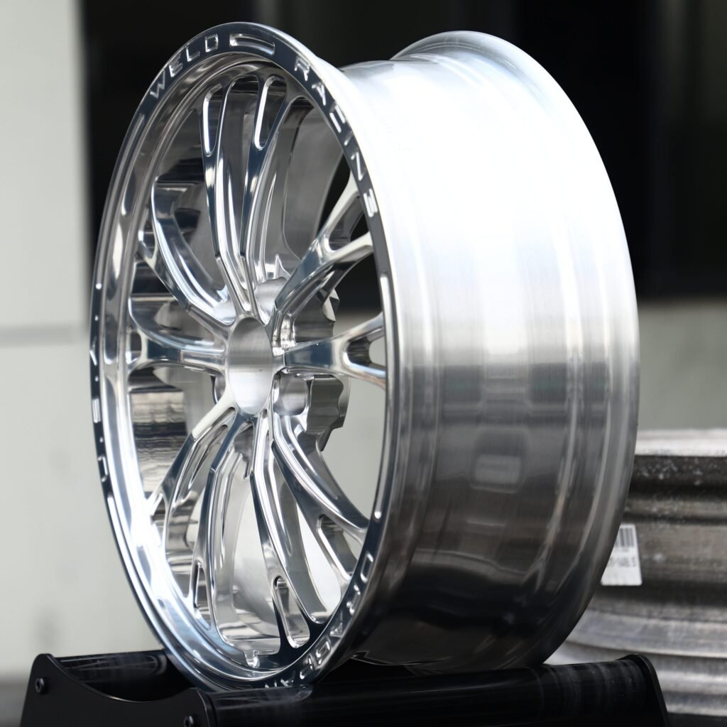 BMW M3 wheels – Mirror Polished 10-Spoke, angled view