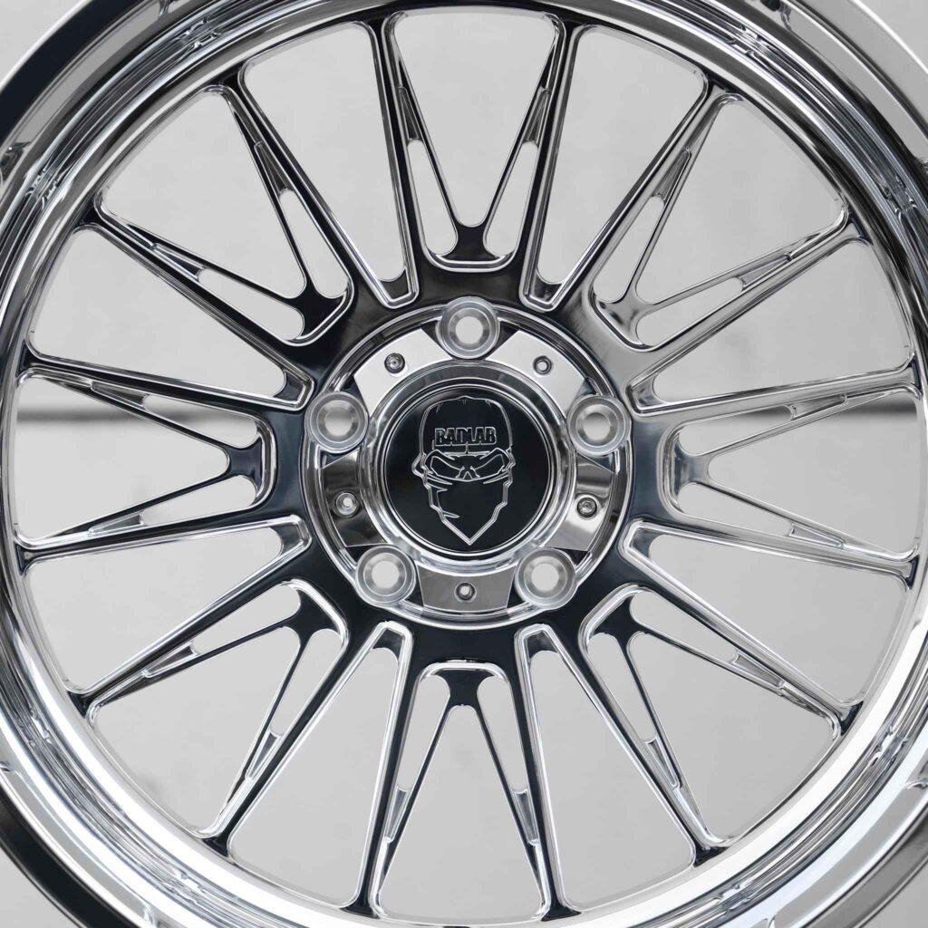 8x170 wheels – Mirror Polished H-Type 12-Spoke, side view