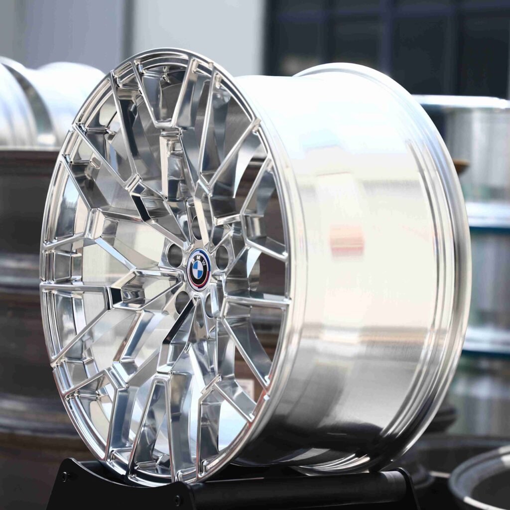 5x120 wheels – Mirror Polished Silver, side view