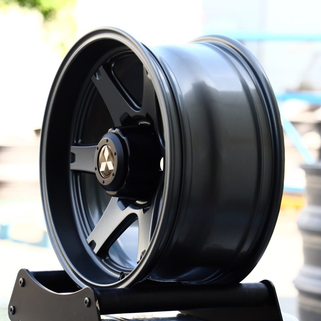 6x139.7 wheels – Gray Deep Lip (Mitsubishi OEM-Style), side view