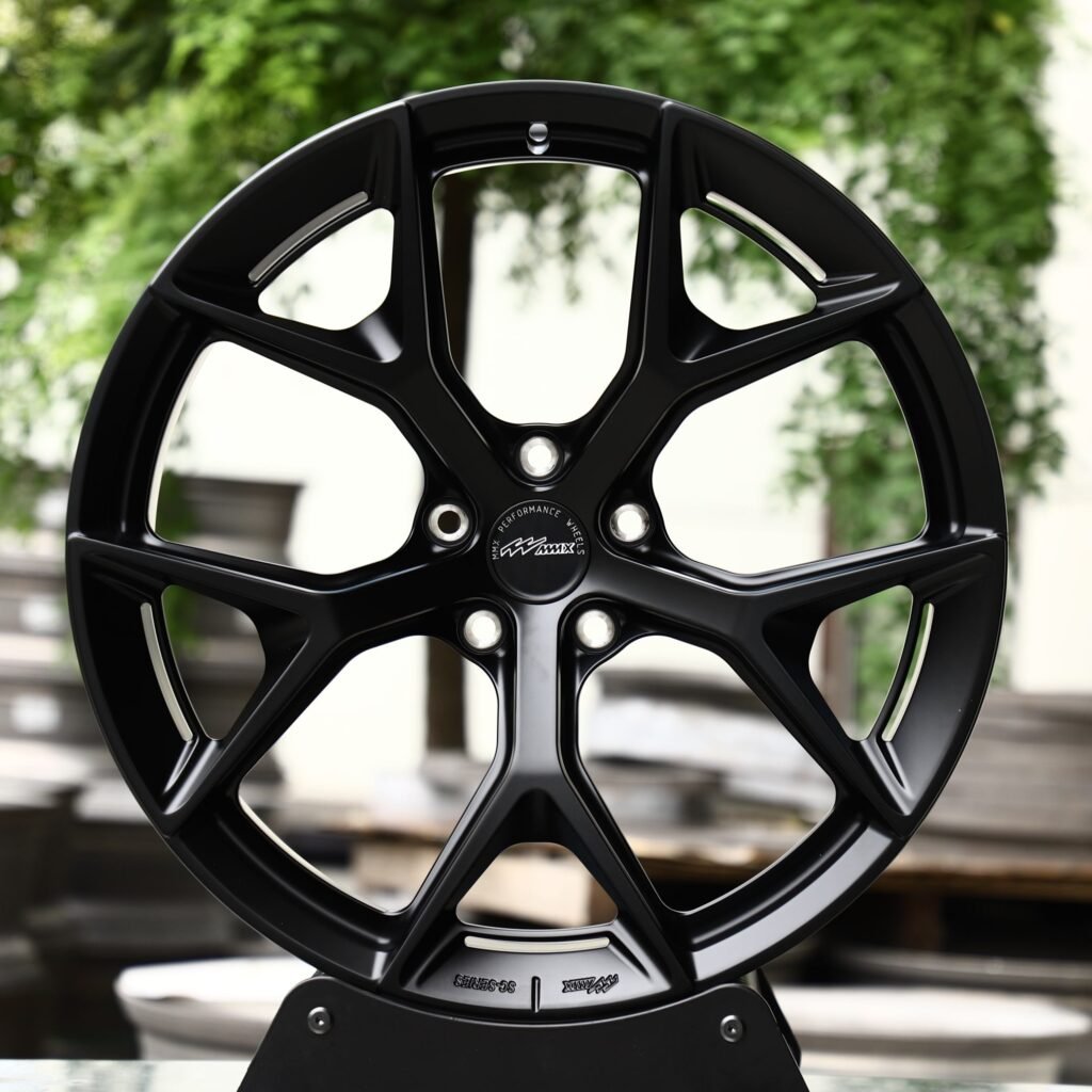 BMW M2 F87 wheels – MMX Gloss Black 5 Y-Spoke, front view
