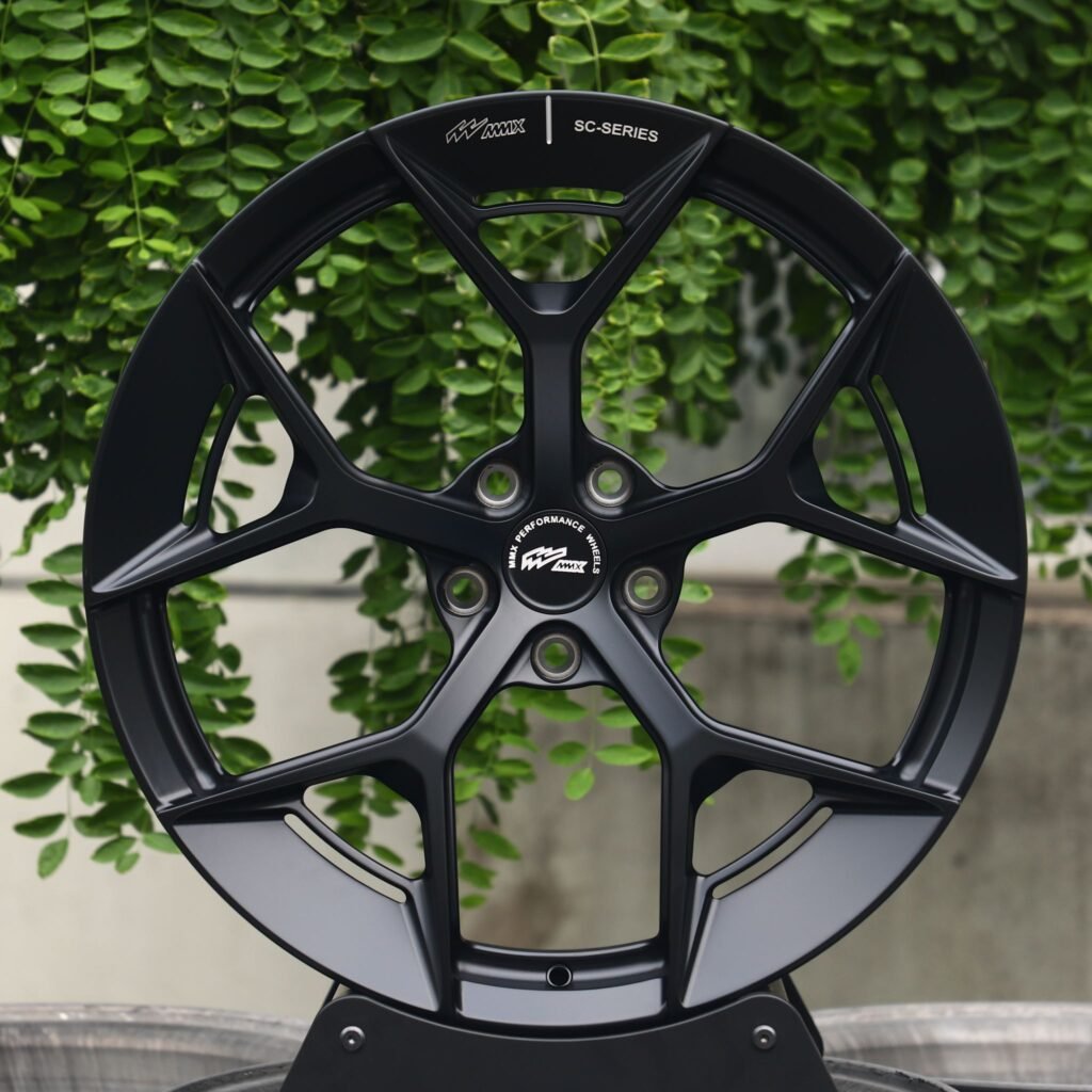 BMW M2 F87 wheels – MMX Gloss Black 5 Y-Spoke, front view