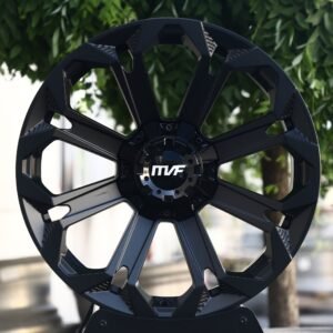 MVF-Style Gloss Black 8-Spoke Off-Road Forged Wheels – Ford F-150 / Silverado 1500 Fitment (6-Lug)
