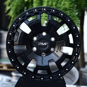 MVF-Style Matte Black 5-Spoke Beadlock Off-Road Forged Wheels – Ford F-150 / Silverado 1500 Fitment (6-Lug)