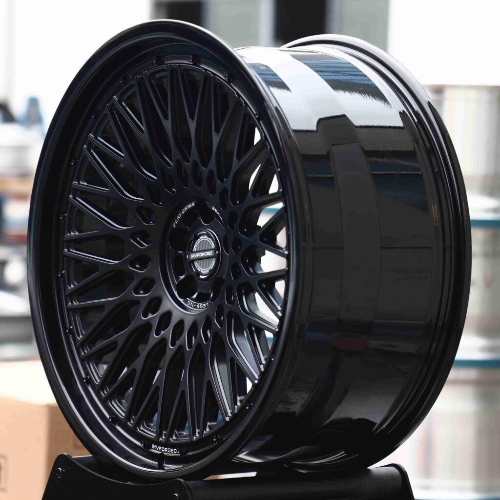 5x130 wheels – MVForged Matte Silver Deep Lip Cut-Out, side view