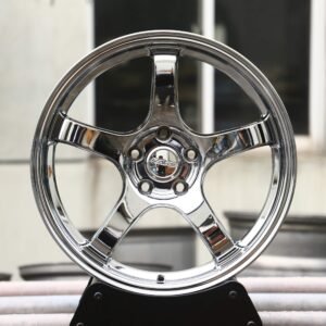 Nissan 370Z / Toyota GR86 Forged Wheels – Chrome Silver / Silver 5-Spoke (5-Lug)