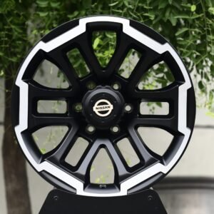 Nissan OEM-Style Black / Machined 6 Y-Spoke Off-Road Forged Wheels – Nissan Titan / Frontier Fitment (6-Lug)