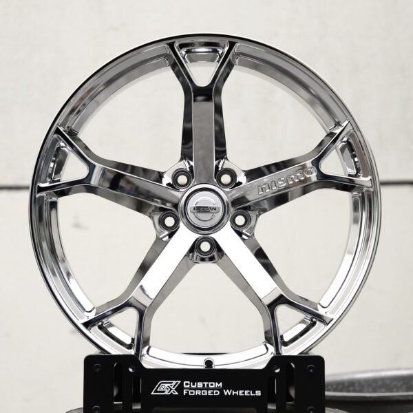 Nissan GT-R wheels – Chrome 5 Y-Spoke (Nissan OEM-Style), front view