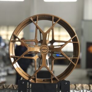 Nissan Style Bronze Gold Cross-Spoke Forged Wheels – Nissan Micra / Nissan Note Fitment (4-Lug)