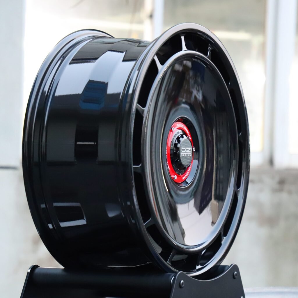 Toyota GR Supra wheels – O.Z Racing Matte Silver Full-Face, lip and barrel detail