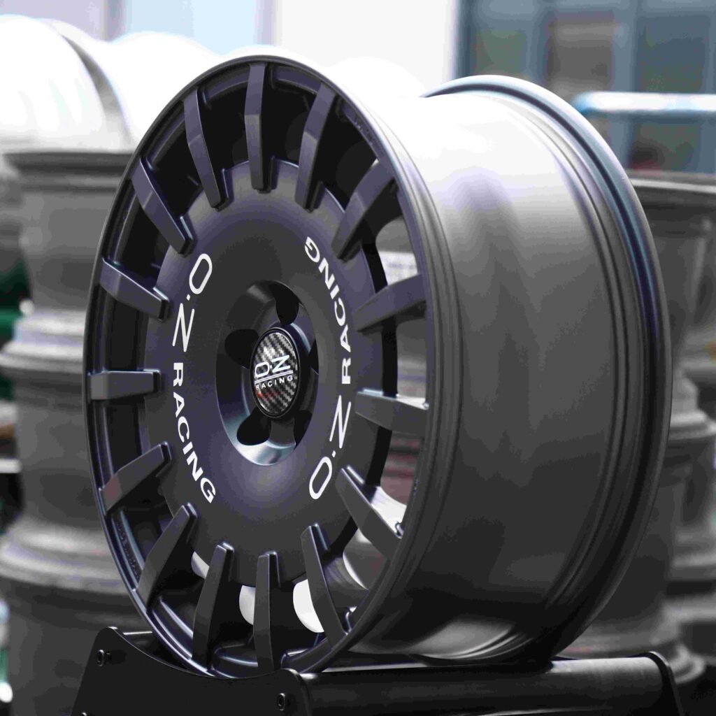 5x112 wheels – O.Z Racing Matte Silver Semi-Full-Face, side view