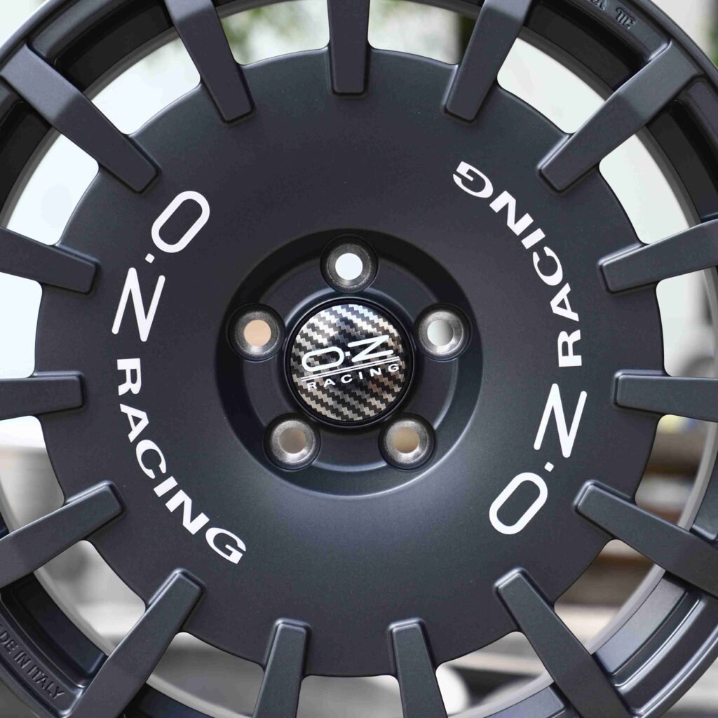 Toyota GR Supra wheels – O.Z Racing Matte Silver Semi-Full-Face, lip and barrel detail