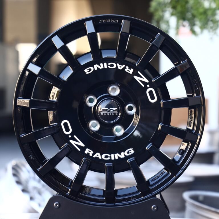 Volkswagen Golf R wheels – OZ Racing Matte Silver Full-Face, front view