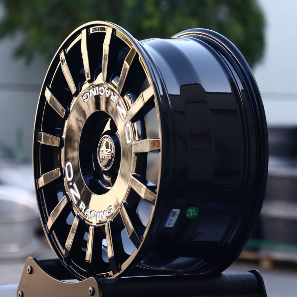 5x112 wheels – OZ Racing Matte Silver Full-Face, side view