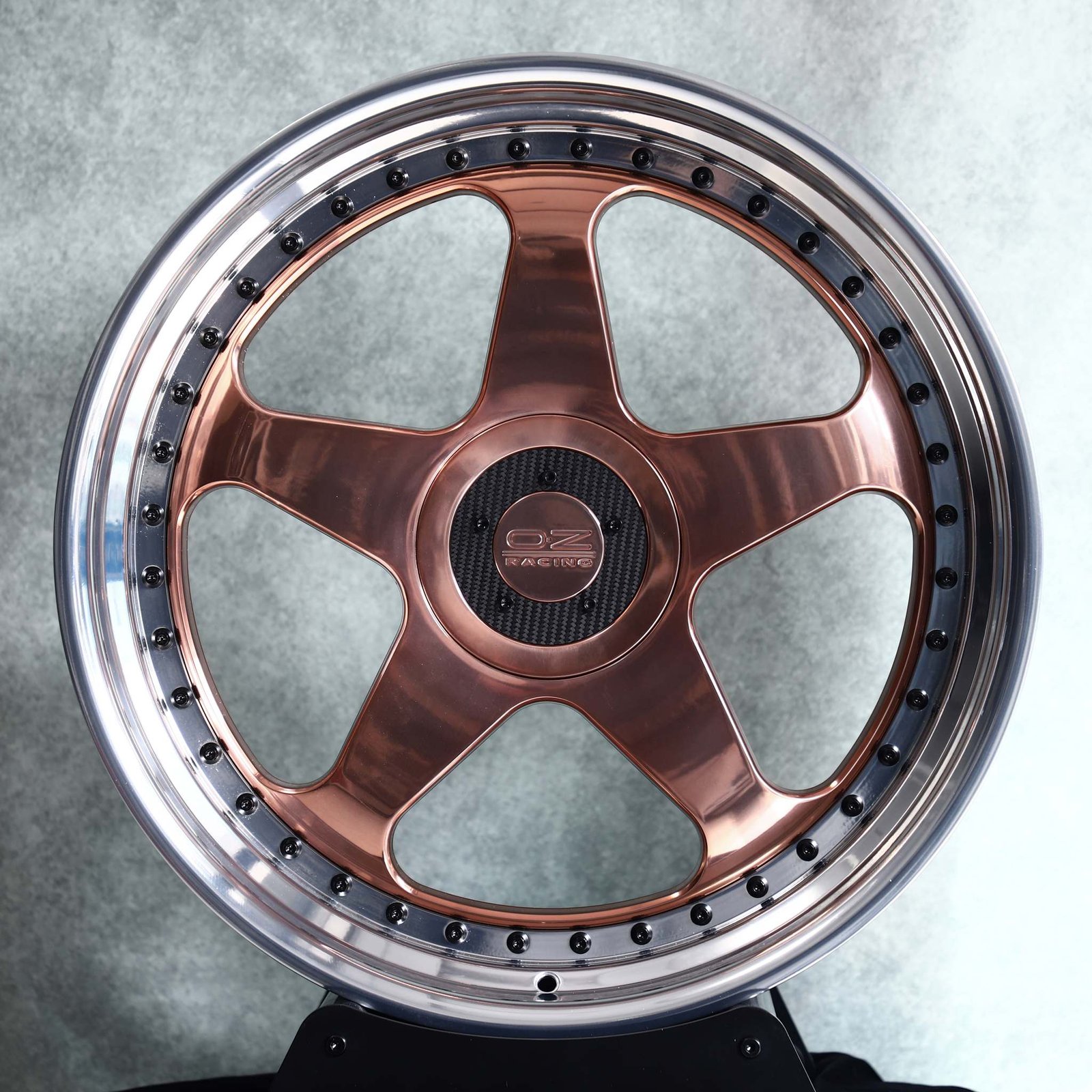 Audi R8 wheels – Bronze 5-Spoke Deep Dish 2-Piece (OZ Racing-Style), front view