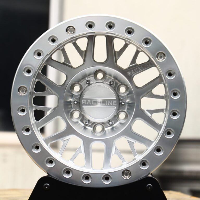 Ford F-150 wheels – Paceling Bright Silver Beadlock, front view