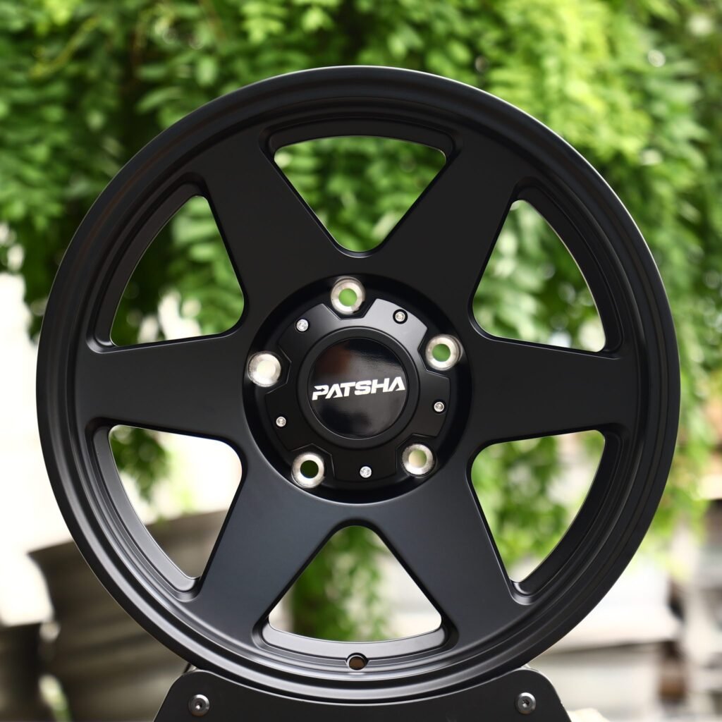 Patsha Gloss Black 6-Spoke Deep Lip Forged Wheels - Audi A6 / BMW 5 Series Fitment (5-Lug) Deep Dish forged wheel