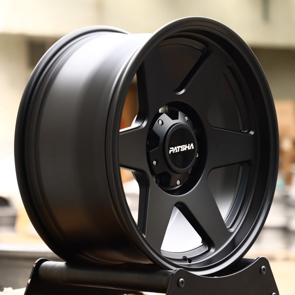 Patsha Gloss Black 6-Spoke Deep Lip Forged Wheels - Audi A6 / BMW 5 Series Fitment (5-Lug) view 2