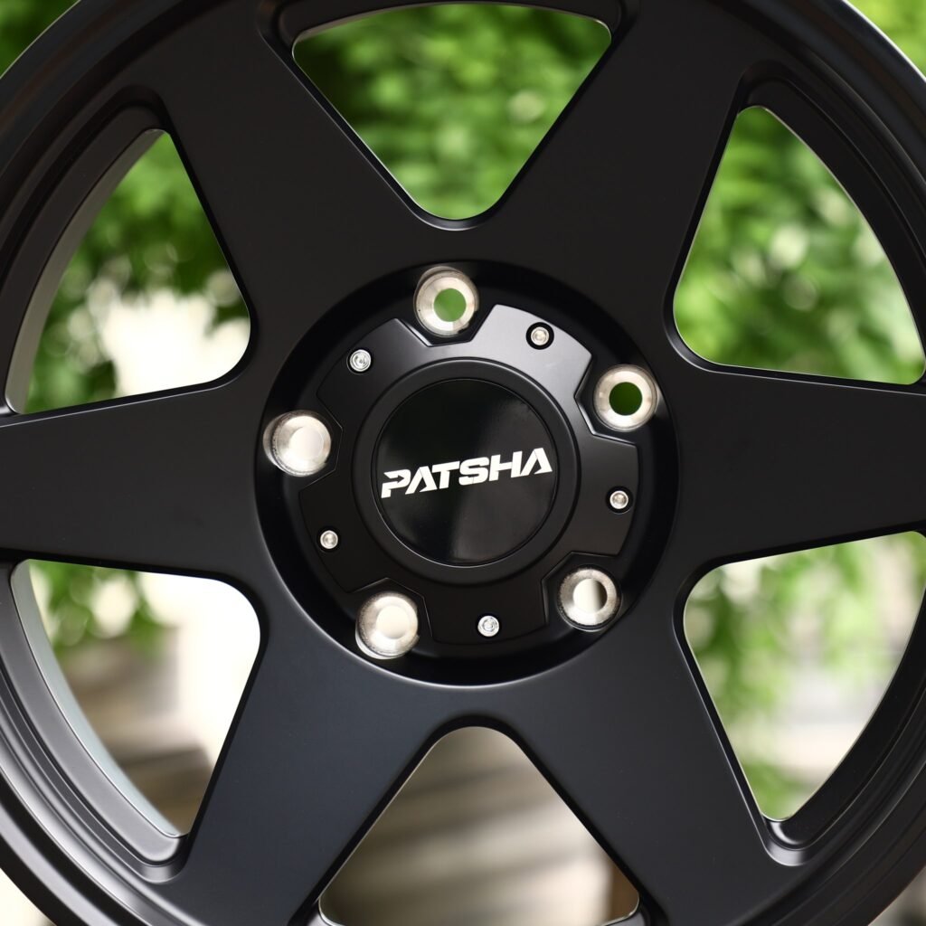 Patsha Gloss Black 6-Spoke Deep Lip Forged Wheels - Audi A6 / BMW 5 Series Fitment (5-Lug) view 3