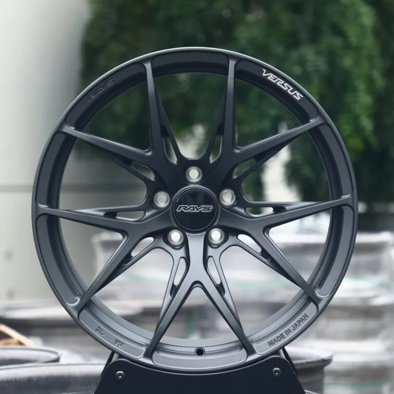 Patsha Matte Black 5 Y-Spoke Forged Wheels – Porsche 911 / M3, front view