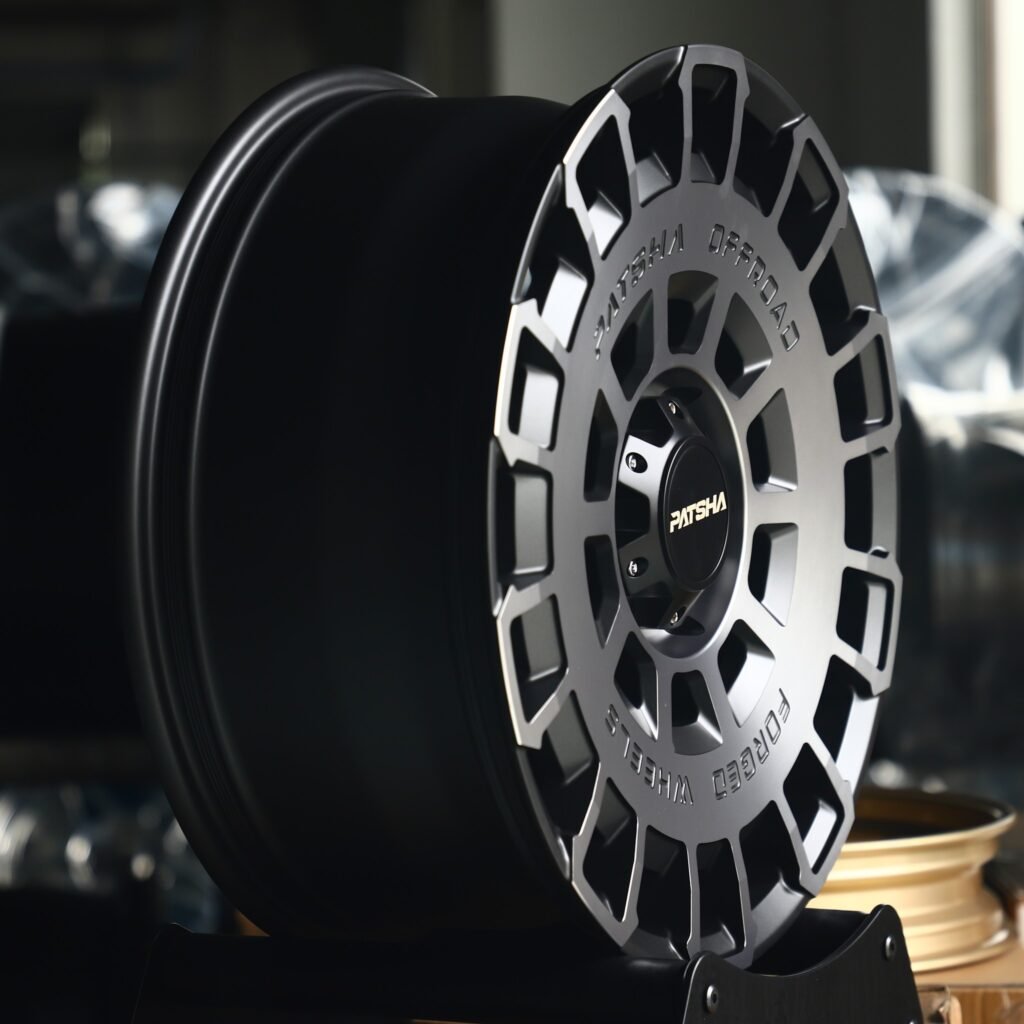 6x139.7 wheels – Patsha Gray Machined Face, side view