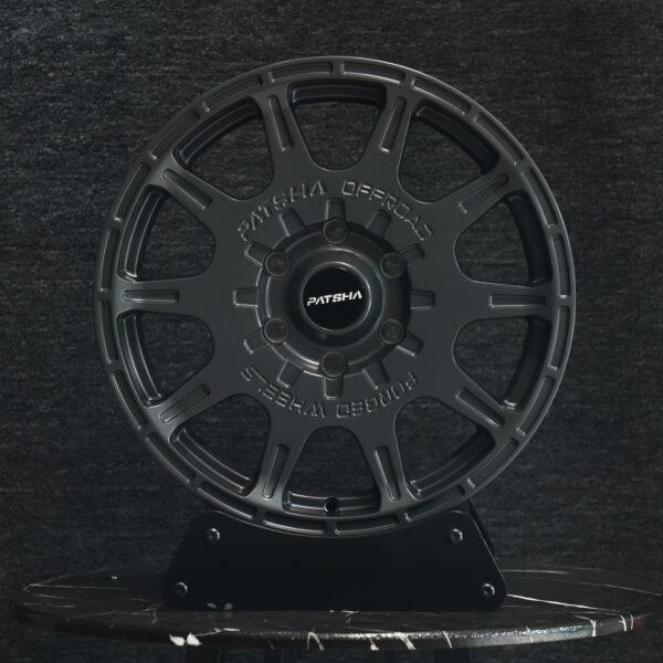 Ford F-150 wheels – Patsha Metallic Gray Custom, front view