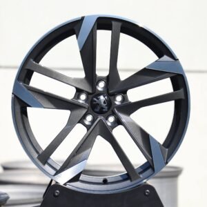 Peugeot Style Gloss Black / Gunmetal 5-Spoke Machined Face Forged Wheels – Peugeot 508 / Peugeot 3008 Fitment (5-Lug)