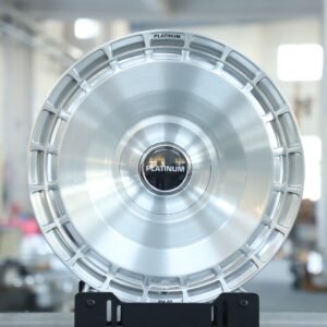 Platinum Bright Silver Full-Face Forged Wheels – Audi A6 / BMW 5 Series Fitment (5-Lug)