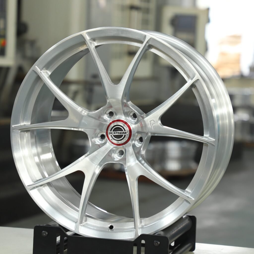 Platinum Brushed Bright Silver 5 Y-Spoke Forged Wheels - Audi A6 / BMW 5 Series Fitment (5-Lug) view 2