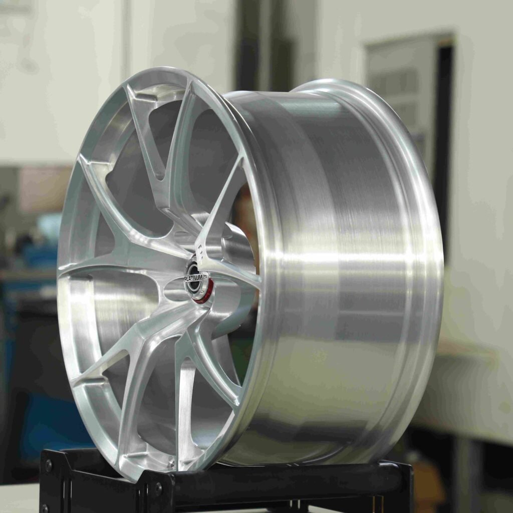 Platinum Brushed Bright Silver 5 Y-Spoke Forged Wheels - Audi A6 / BMW 5 Series Fitment (5-Lug) view 4