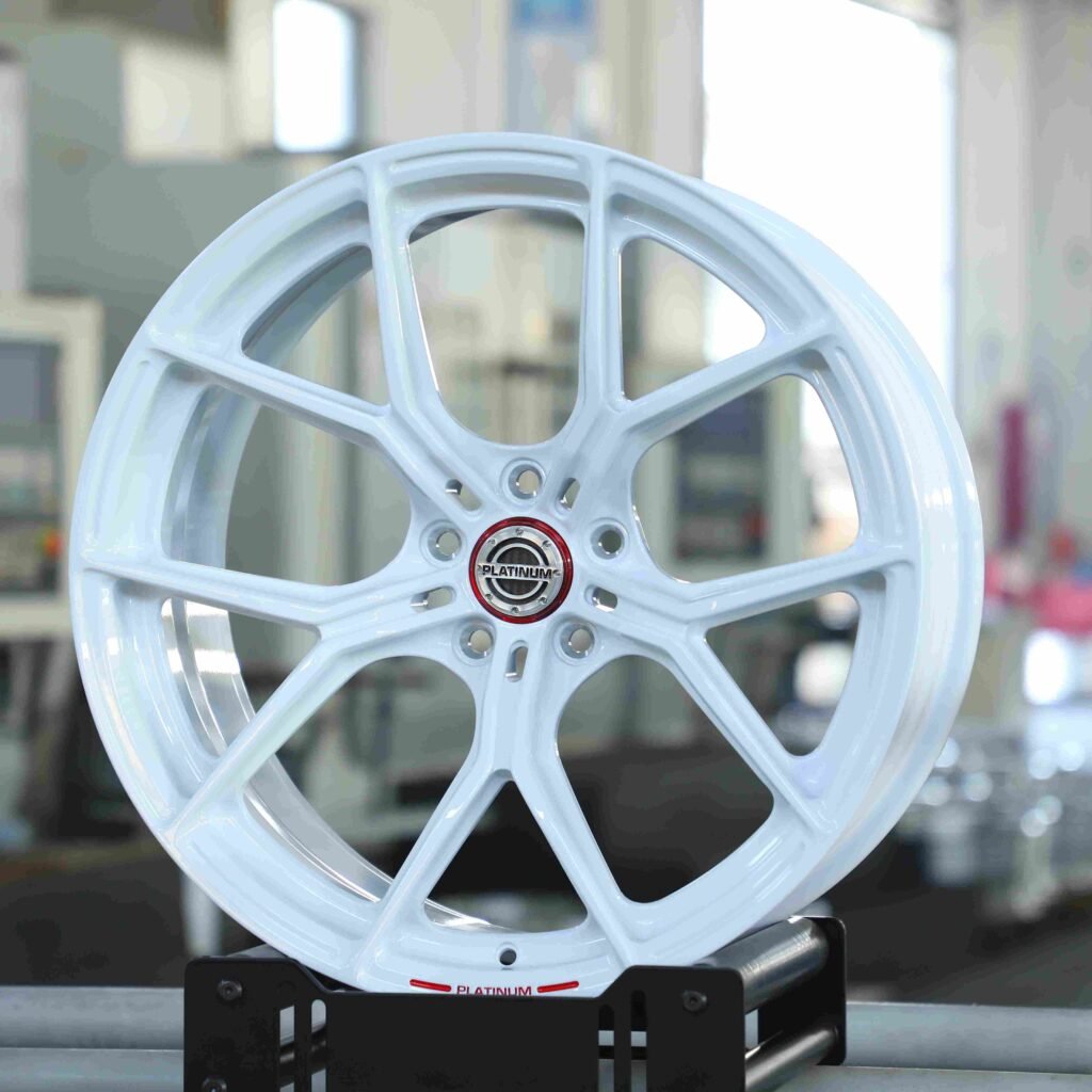 BMW 3 Series E90 wheels – Platinum Gloss White 5 Y-Spoke, front view