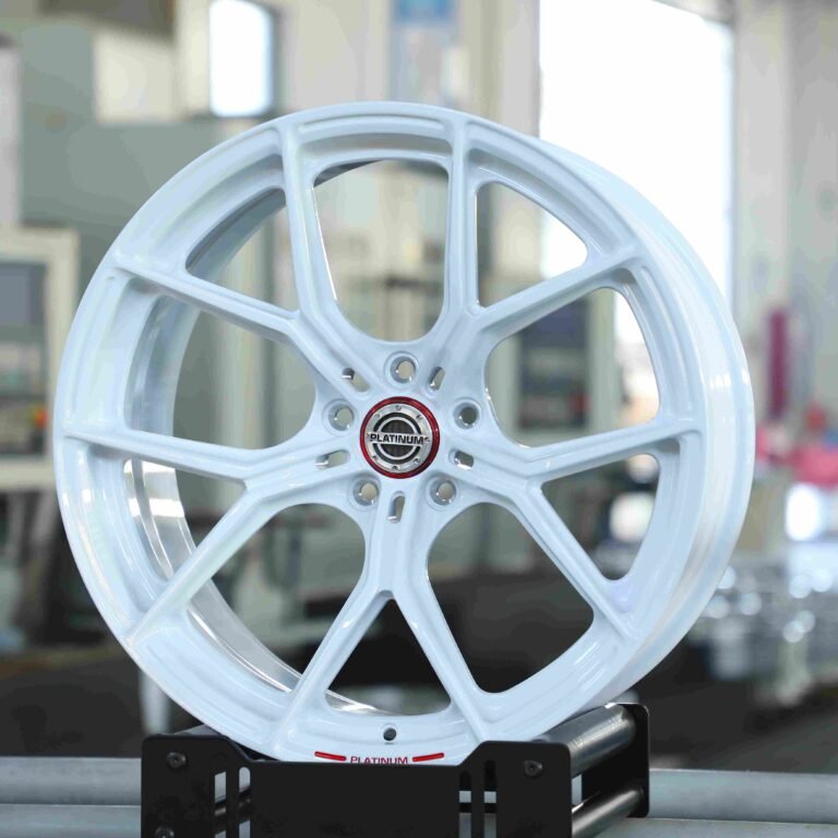 BMW 3 Series E90 wheels – Platinum Gloss White 5 Y-Spoke, front view