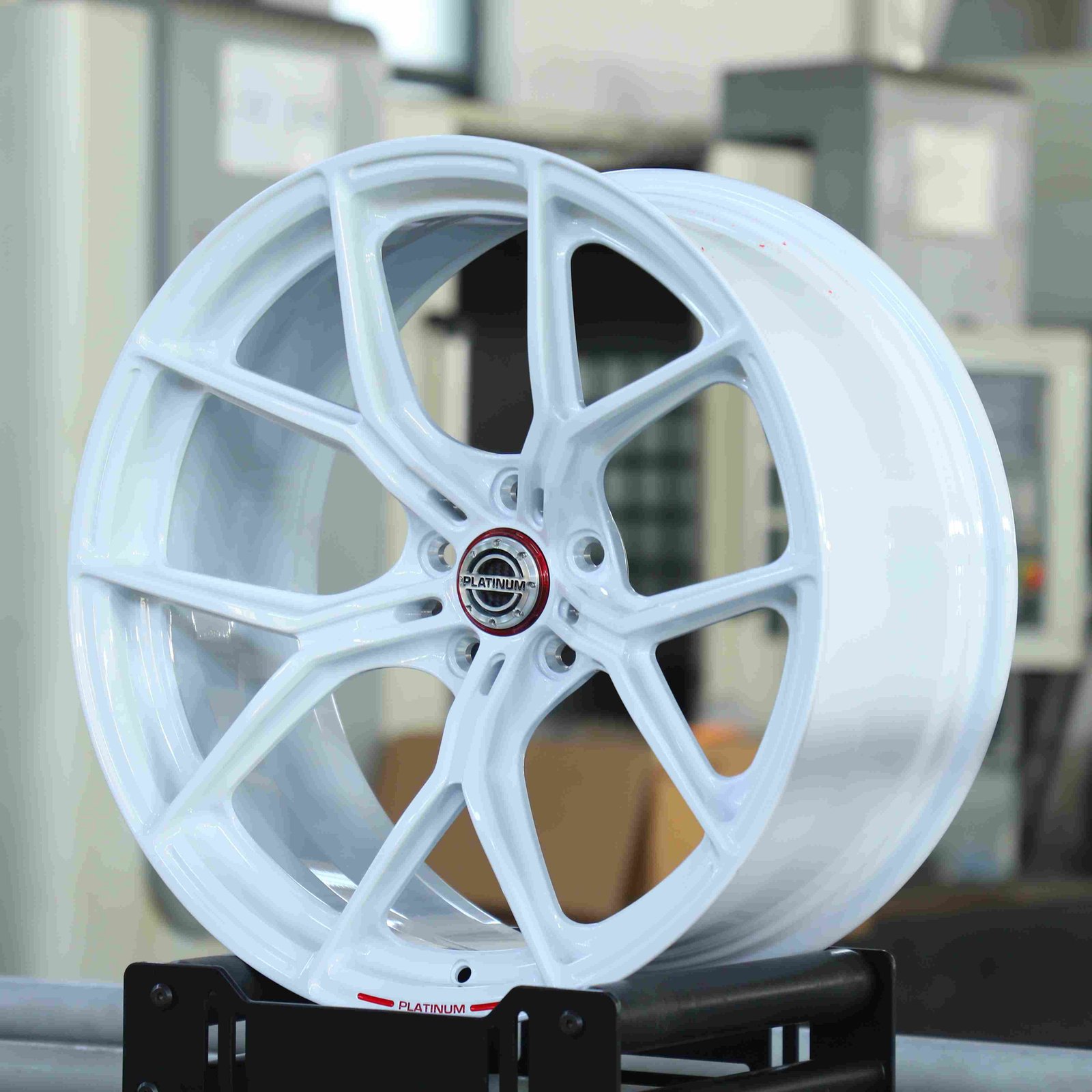 BMW 3 Series F30 wheels – Platinum Gloss White 5 Y-Spoke, angled view