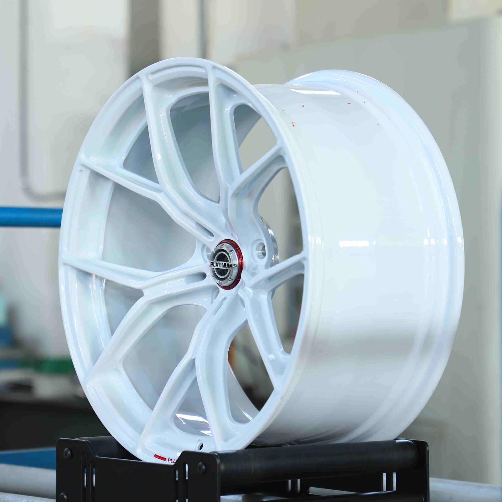 5x120 wheels – Platinum Gloss White 5 Y-Spoke, side view