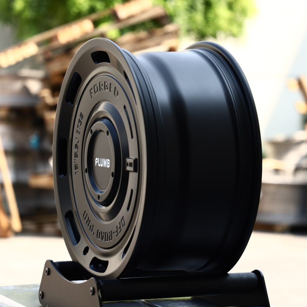 5x127 wheels – Plumb Matte Black Full-Face, side view