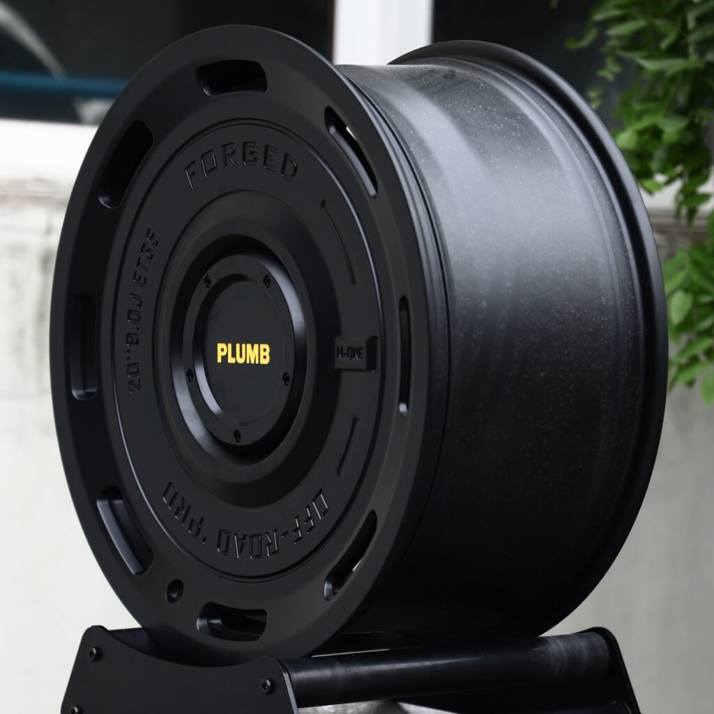 6x139.7 wheels – Matte Black Full-Face Disc (Plumb-Style), side view