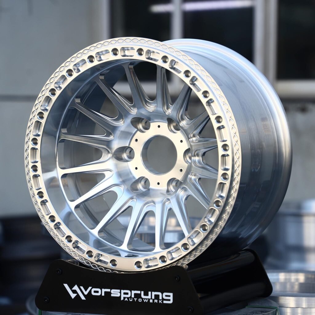 Chevrolet Silverado wheels – Polished 15-Spoke, angled view