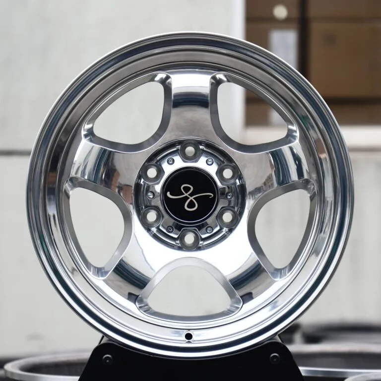Ford F-150 wheels – Polished 5-Spoke Deep Dish, front view