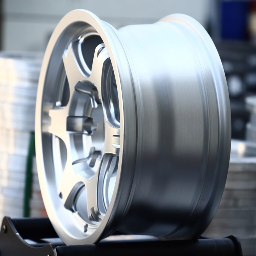 6x135 wheels – Polished 6-Spoke, side view