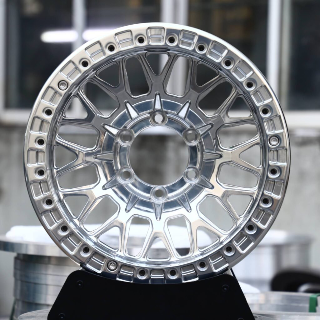 Ford F-150 wheels – Polished Mesh, front view