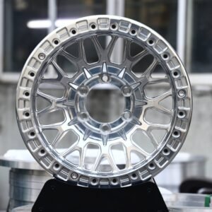 Ford F-150 / Silverado Beadlock Off-Road Forged Wheels – Polished Mesh (6-Lug)