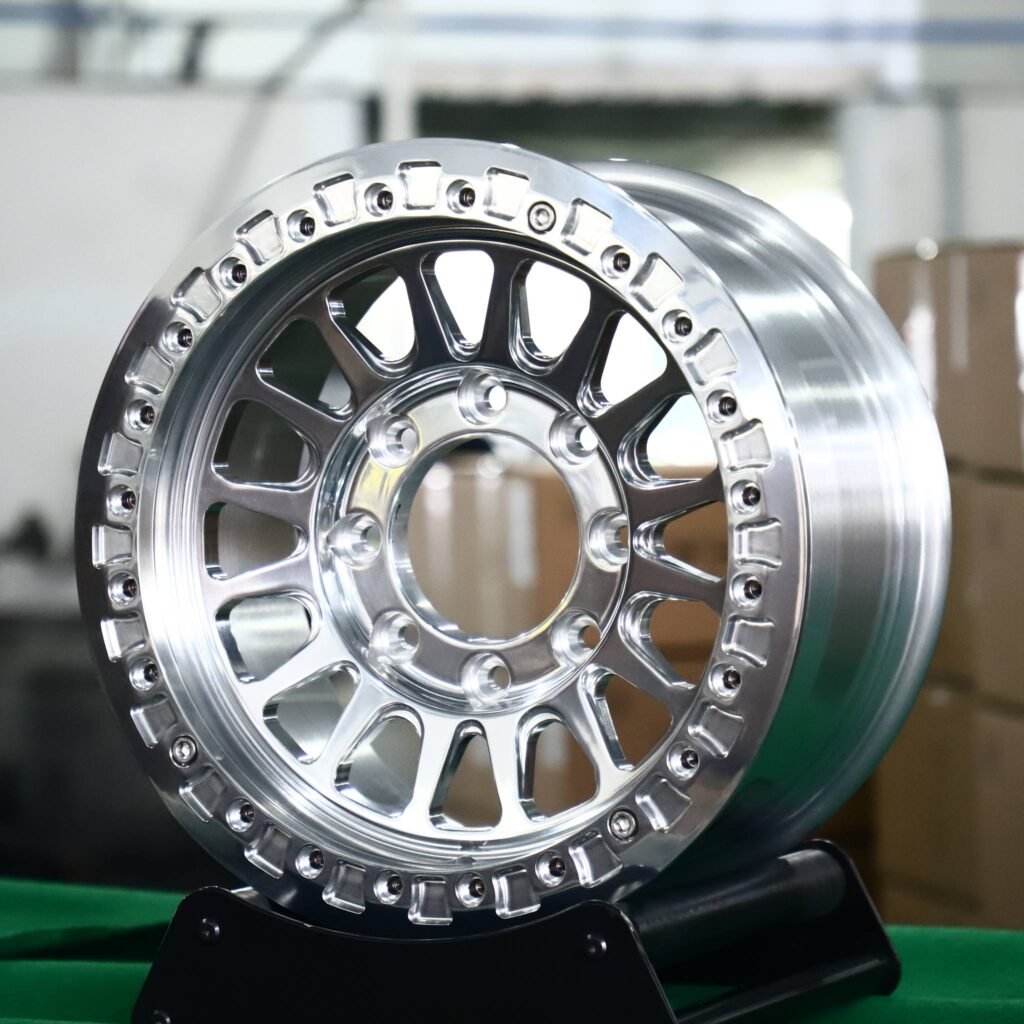 Chevrolet Silverado 2500HD wheels – Polished Multi-Spoke, angled view