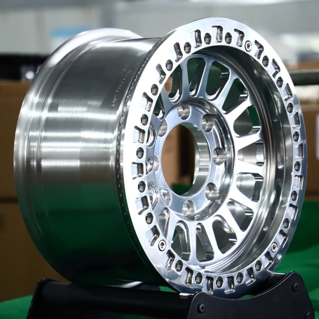 8x170 wheels – Polished Multi-Spoke, side view