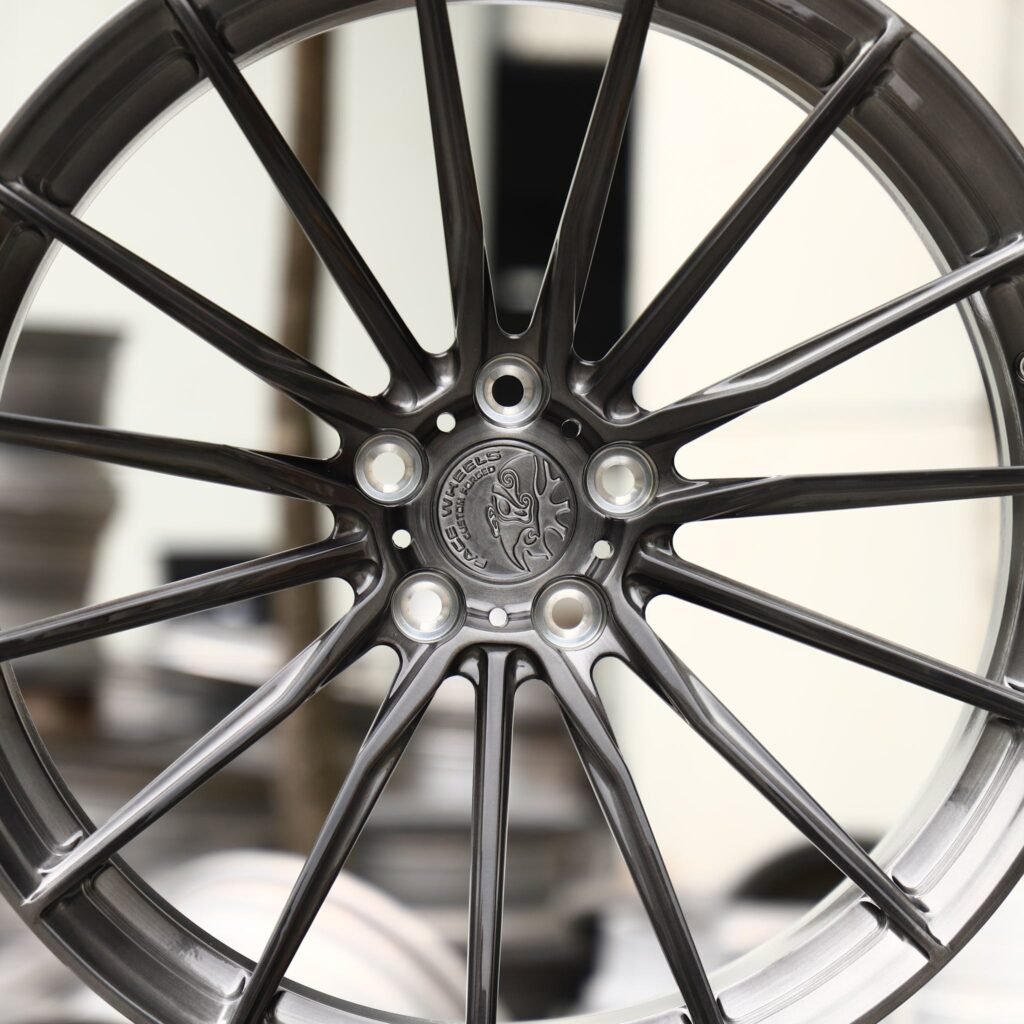 BMW M4 F82 wheels – Gunmetal Directional 10-Spoke, lip and barrel detail