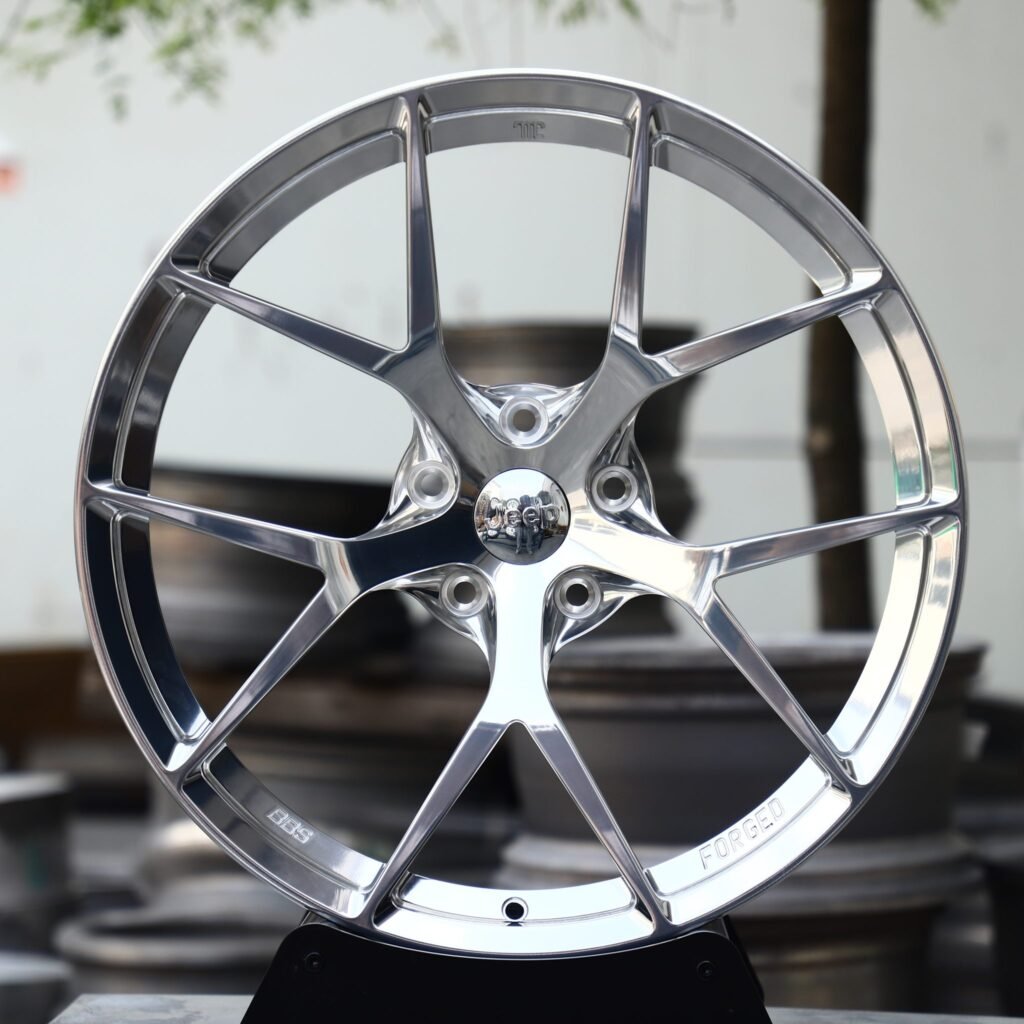 Porsche 911 wheels – Chrome 10 Split-Spoke, front view