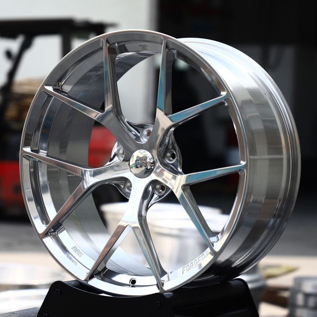 BMW M3 wheels – Chrome 10 Split-Spoke, angled view