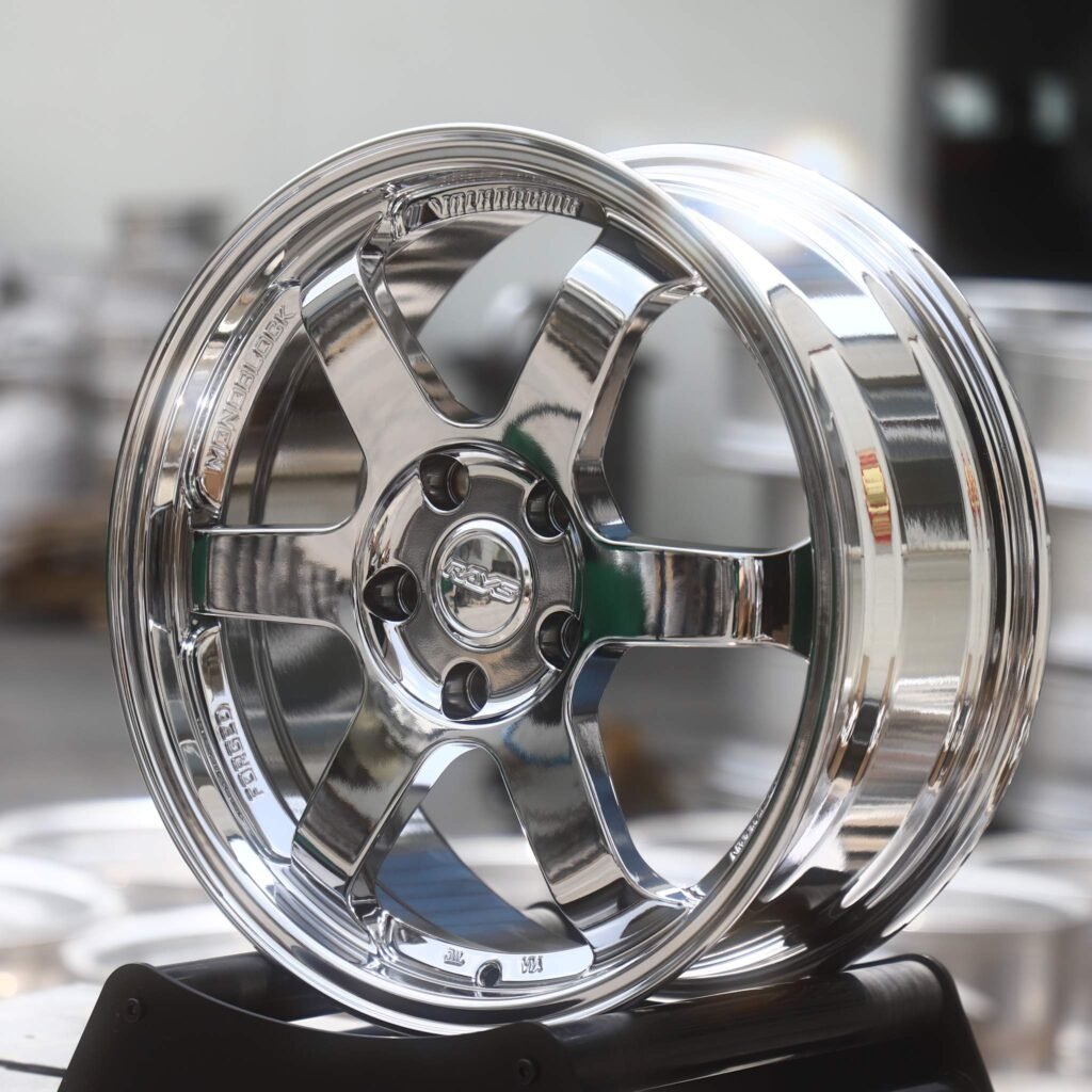 BMW M3 wheels – Chrome 6-Spoke, angled view