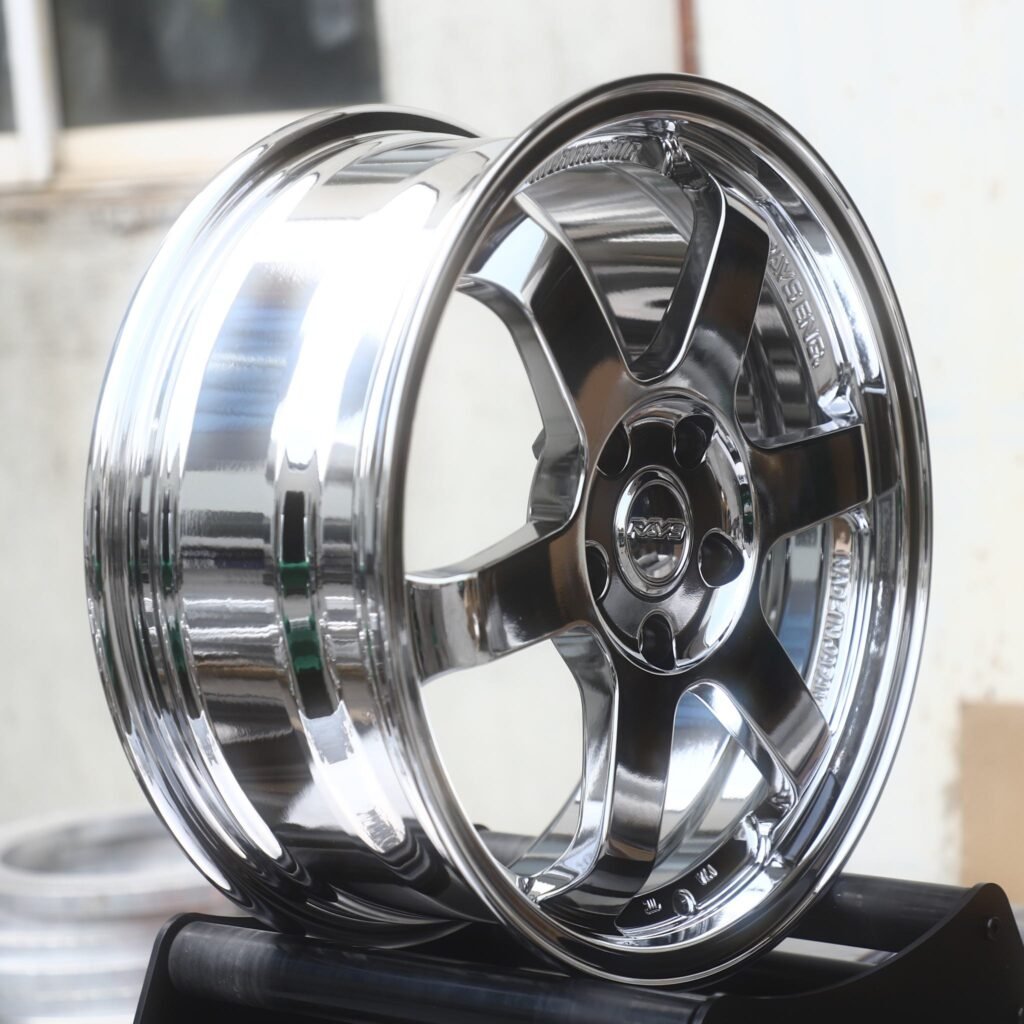 BMW M4 F82 wheels – Chrome 6-Spoke, lip and barrel detail