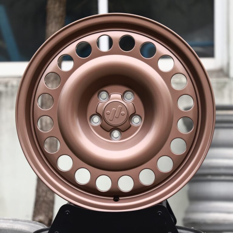 Porsche 911 wheels – Copper Steelie Dish, front view